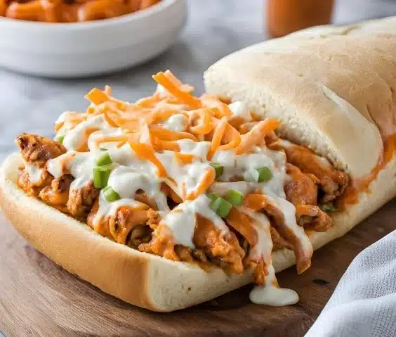 7 Delicious Chicken Dishes to Impress Your Guests | Buffalo Chicken Cheesesteak Recipes for Dinner, Easy Chicken Buffalo Sandwiches in Oven, What to Put on a Buffalo Chicken Sandwich