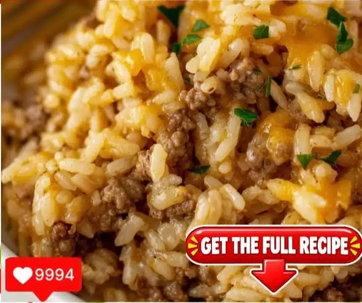 Cheesy Ground Beef and Rice Casserole