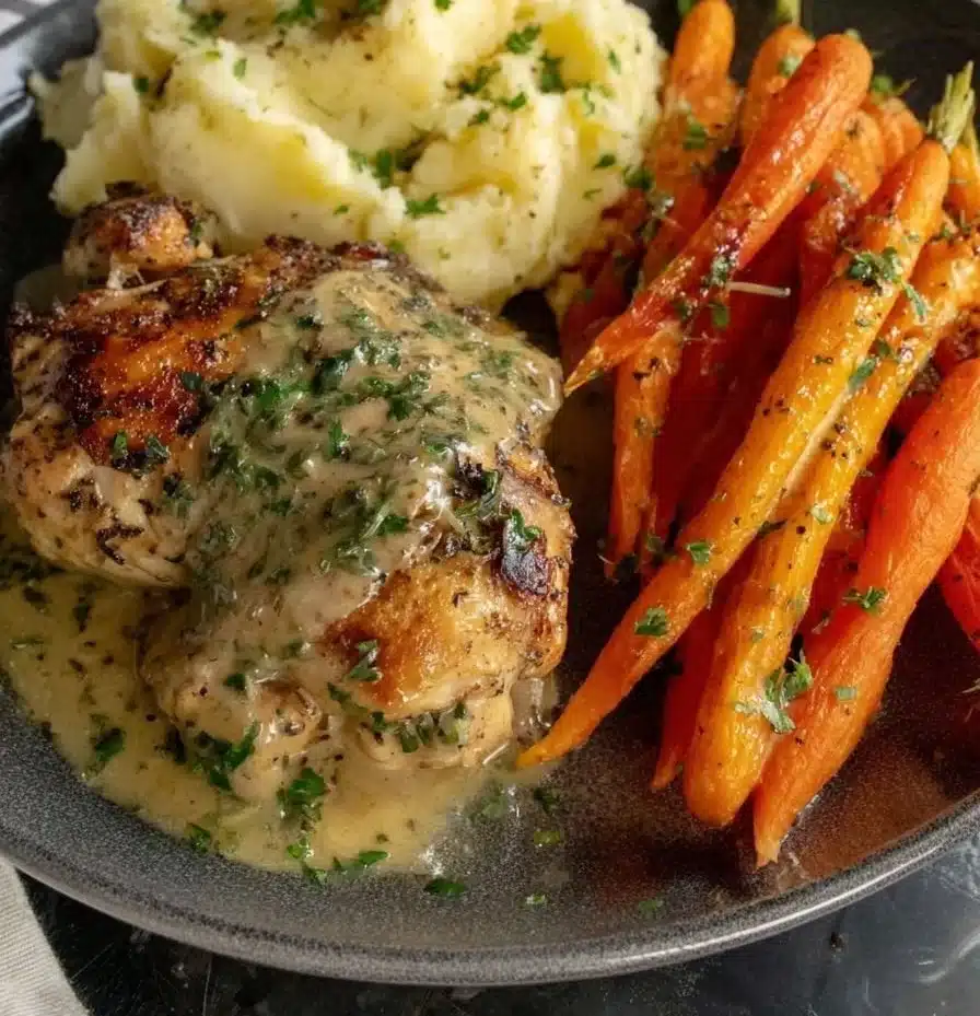 Creamed Carrots and Chicken | Chicken with Carrots, Mashed Potatoes with Chicken, Healthy Food Menu