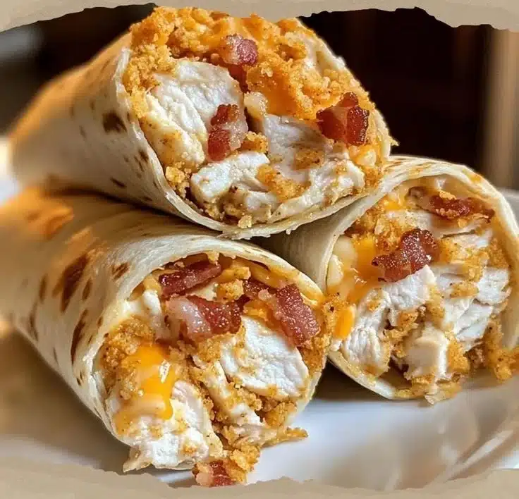 Crispy Bacon Ranch Chicken Wraps