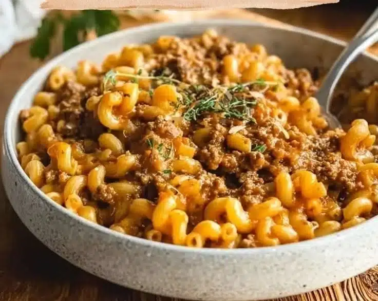 Easy dinner recipes with ground beef | Cheeseburger macaroni with ground beef, Goulash recipes with beef broth, Cheeseburger pasta