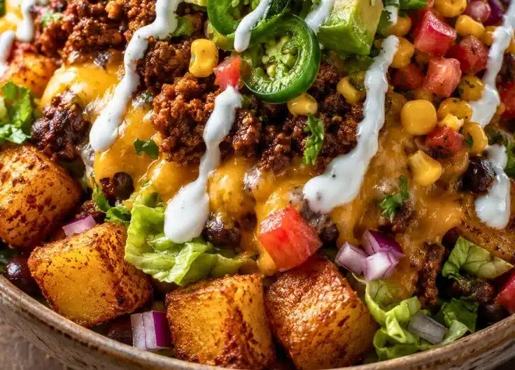 Easy Loaded Taco Potato Bowl for a Quick Family Dinner