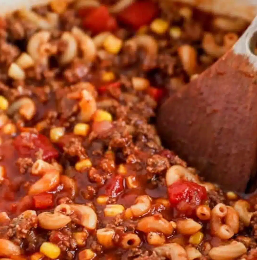 Delicious One-Pot Goulash served in a bowl, perfect for a quick dinner.