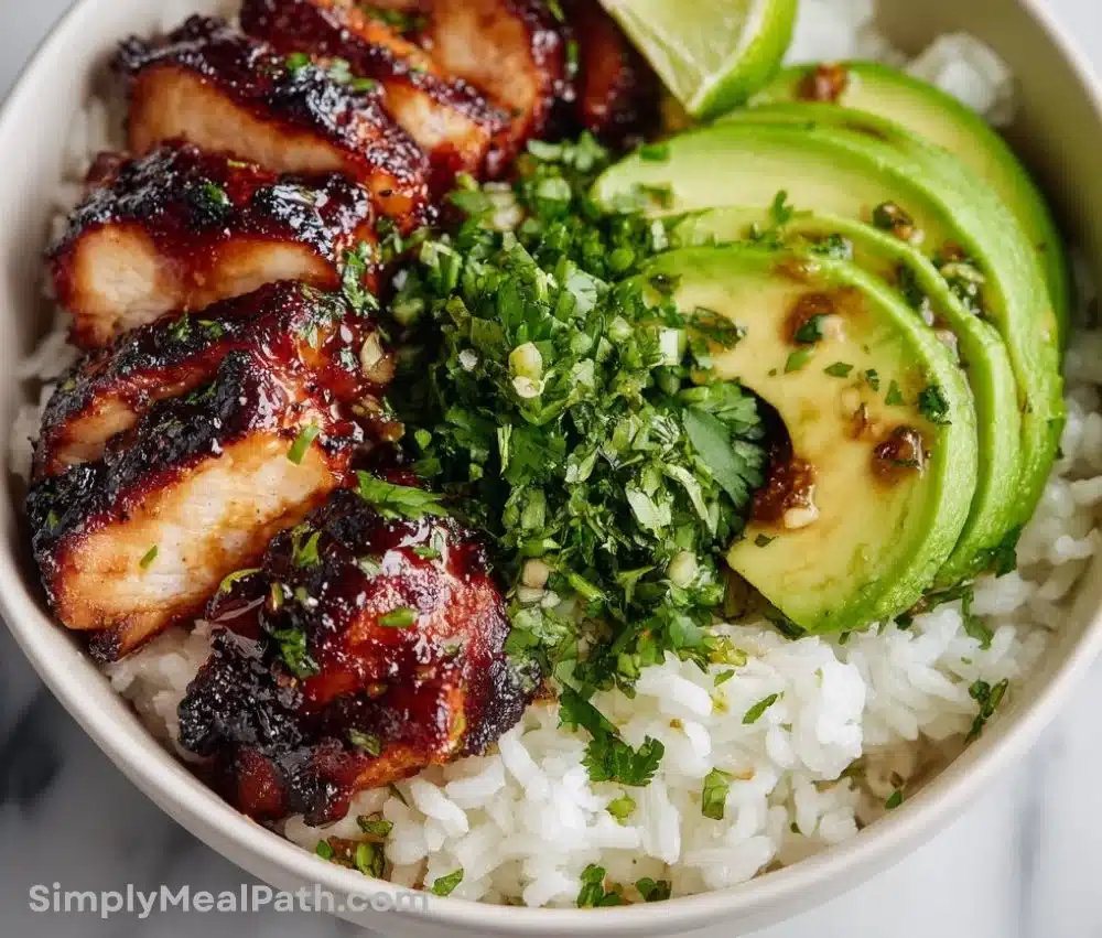 Honey Lime Chicken with Avocado Rice for Dinner