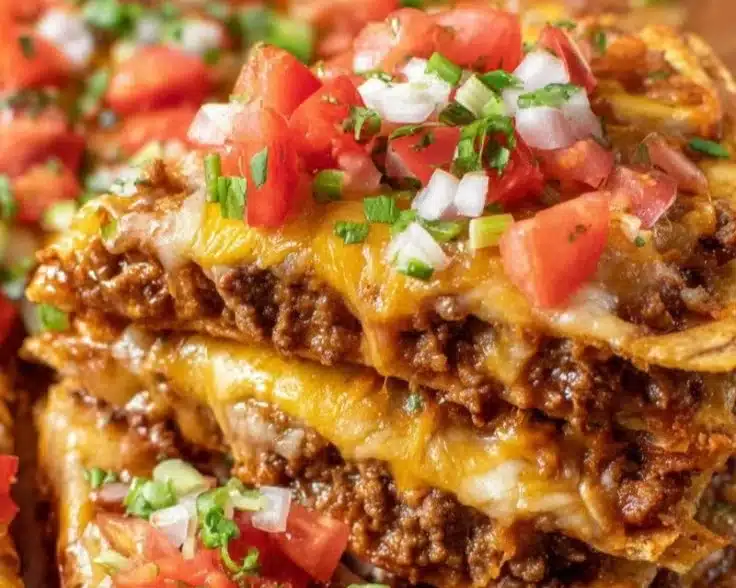 Delicious Mexican pizza with toppings and fresh ingredients