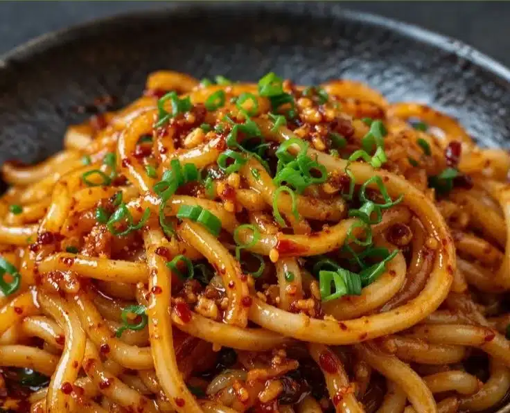Spicy Chili Garlic Udon Noodles